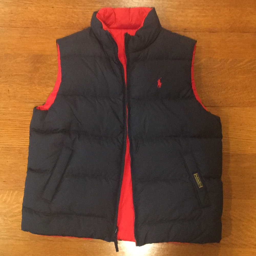 Reversible Polo Down Vest - for teen or adult